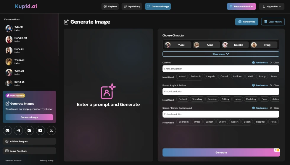 KupidAI Image Generator